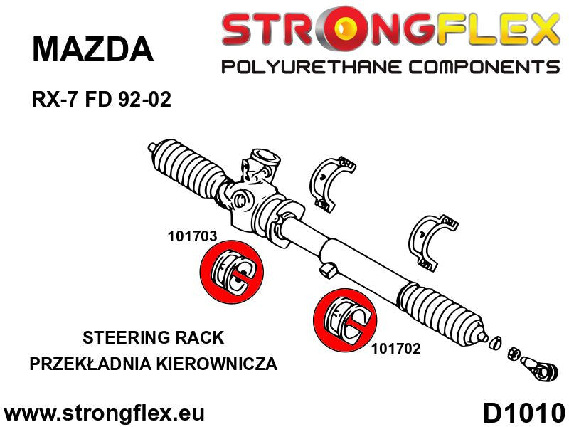 106181A Full suspension bush kit SPORT Sport (Yellow) Mazda RX-7 III (92-02) FD