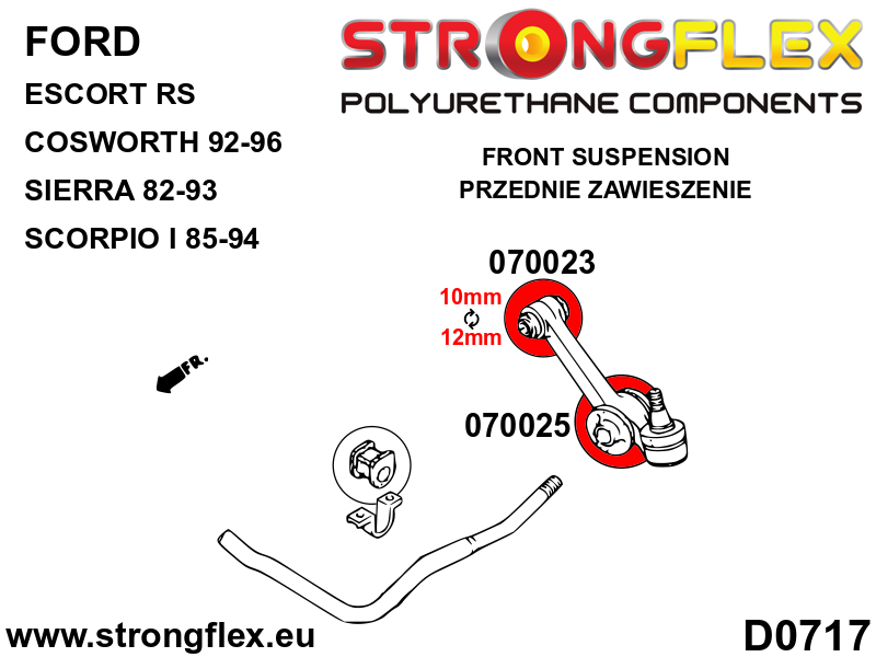 070023A Front wishbone bush – inside SPORT Sport (Yellow) Ford Sierra MK1/MK2/XR4i/RS Cosworth (82-93)