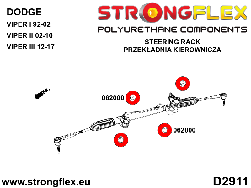 066088A Full suspension bush kit SPORT Sport (Yellow) Dodge Viper II (02-10)