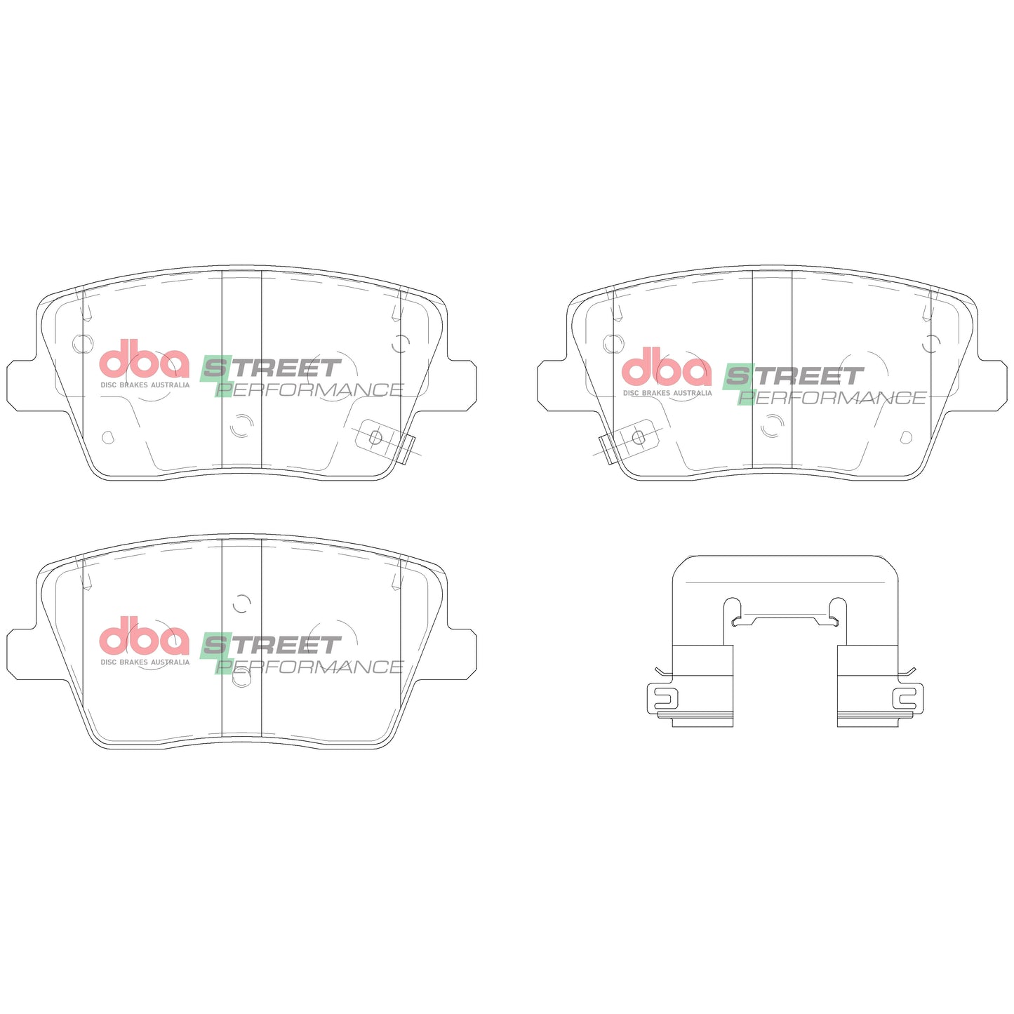 DBA DB15013SP - Brake Pads Street Performance | Rear Axle