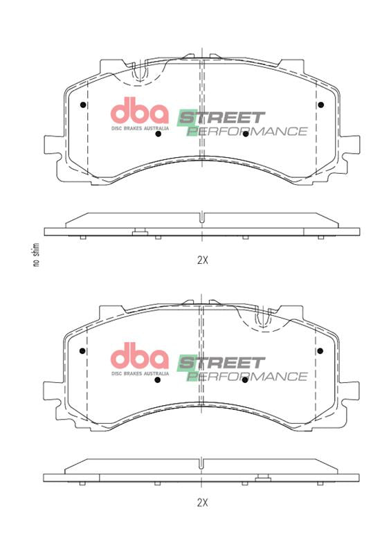 DBA DB15124SP - Brake Pads Street Performance | Front Axle