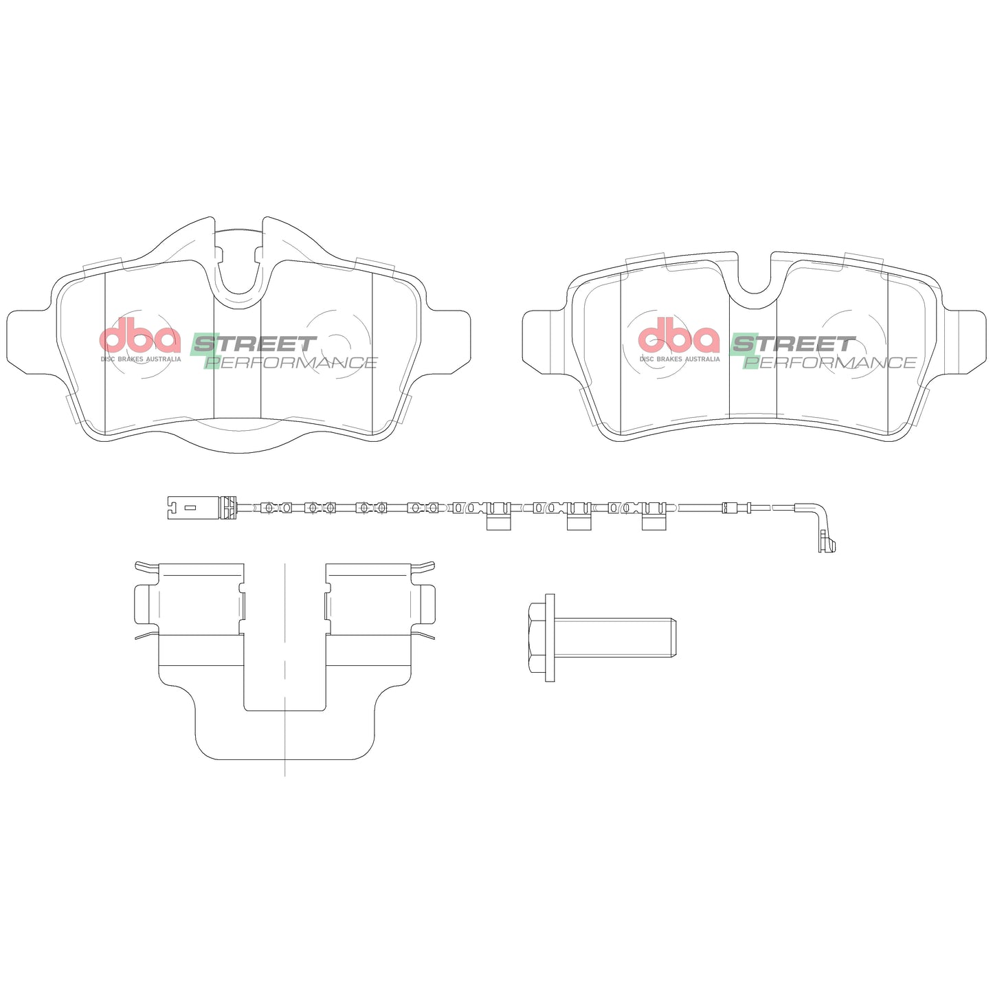DBA DB2214SP - Brake Pads Street Performance | Rear Axle