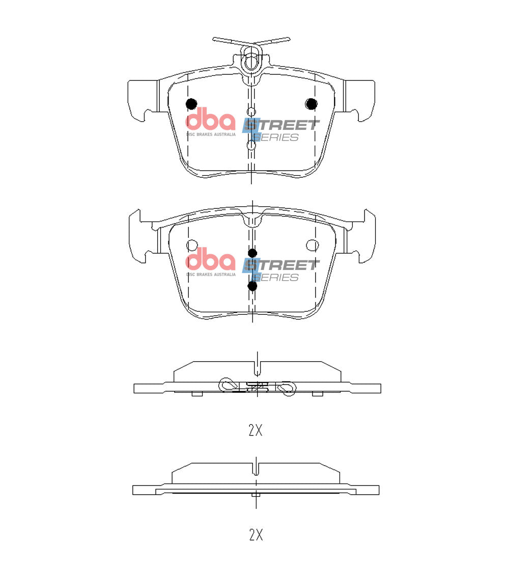 DBA DB2415SS - Brake Pads Street Series | Rear Axle