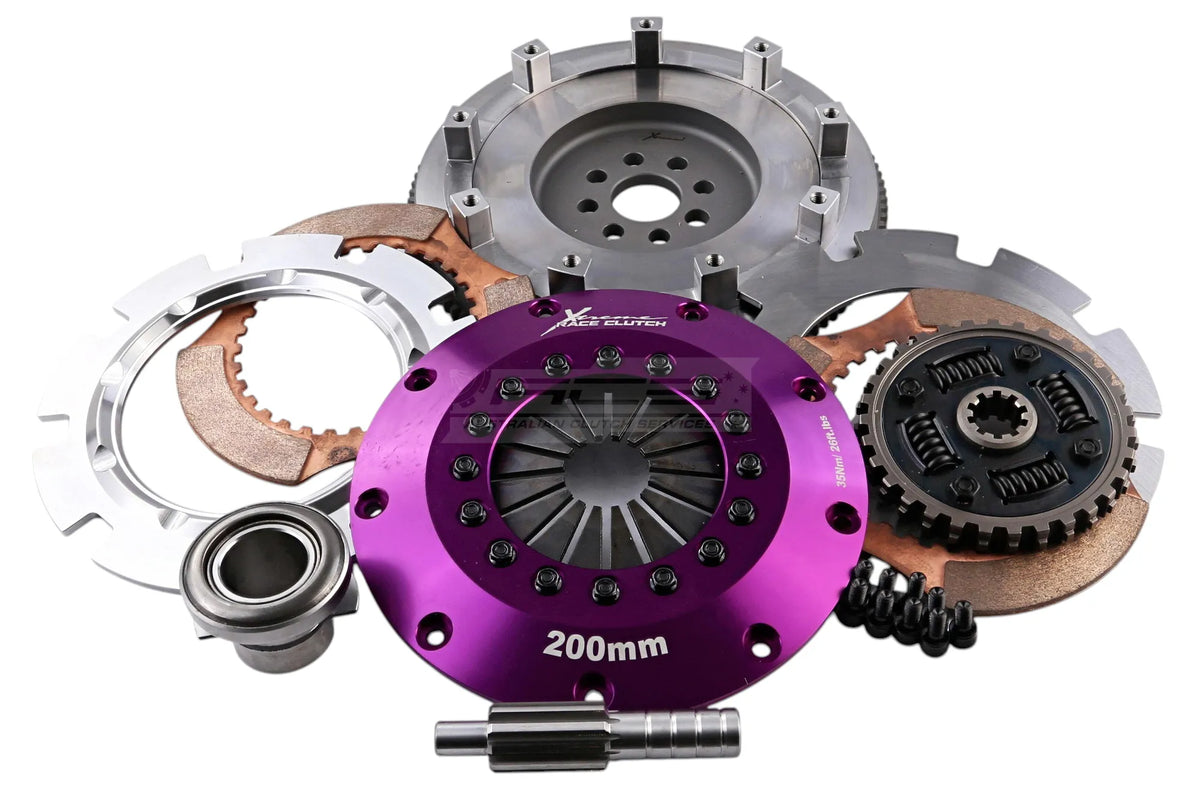 Xtreme Performance - 200mm Sprung Ceramic Twin Plate Clutch Kit Incl Flywheel 1200Nm