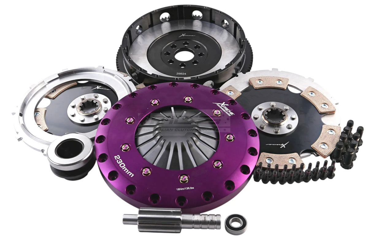 Xtreme Performance - 230mm Rigid Ceramic Twin Plate Clutch Kit Incl Flywheel 1800Nm