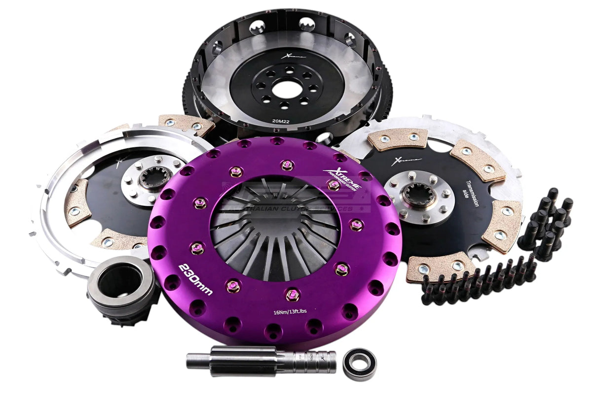 Xtreme Performance - 230mm Rigid Ceramic Twin Plate Clutch Kit Incl Flywheel 1800Nm