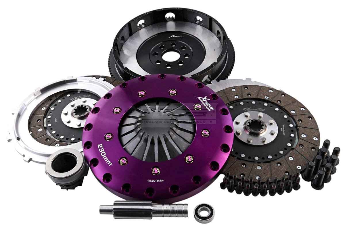 Xtreme Performance - 230mm Organic Twin Plate Clutch Kit Incl Flywheel 1200Nm