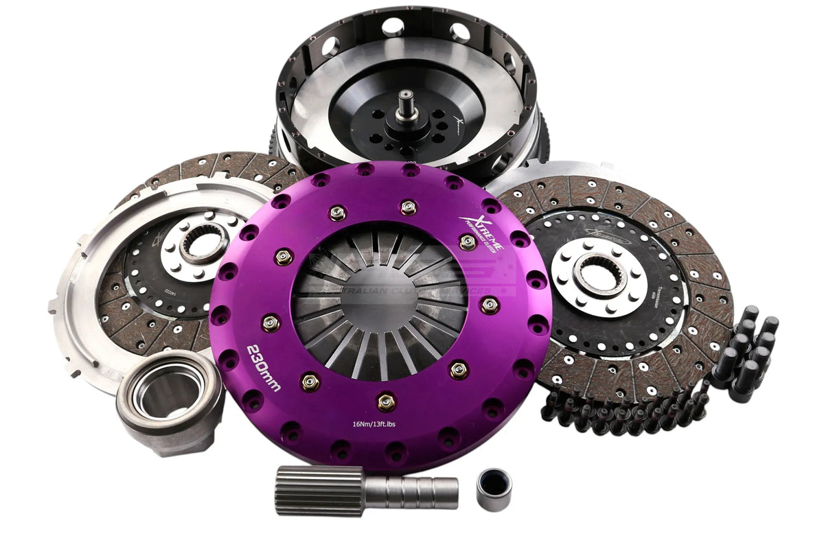 Xtreme Performance - 230mm Organic Twin Plate Clutch Kit Incl Flywheel 1200Nm