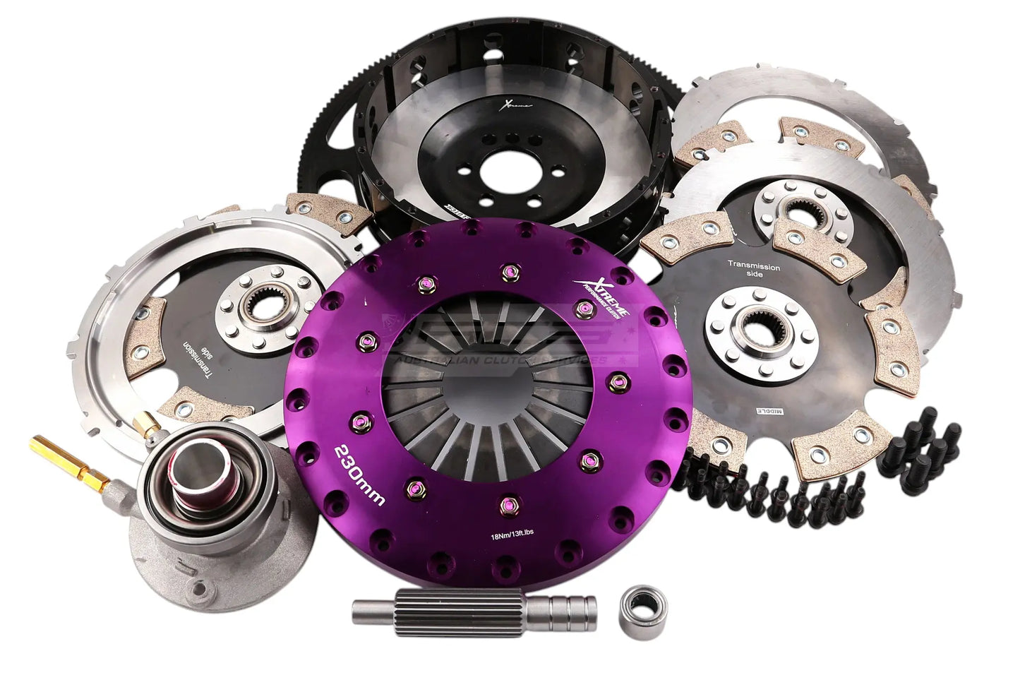 Xtreme Motorsport - 230mm Rigid Ceramic Triple Plate Clutch Kit Incl Flywheel & CSC