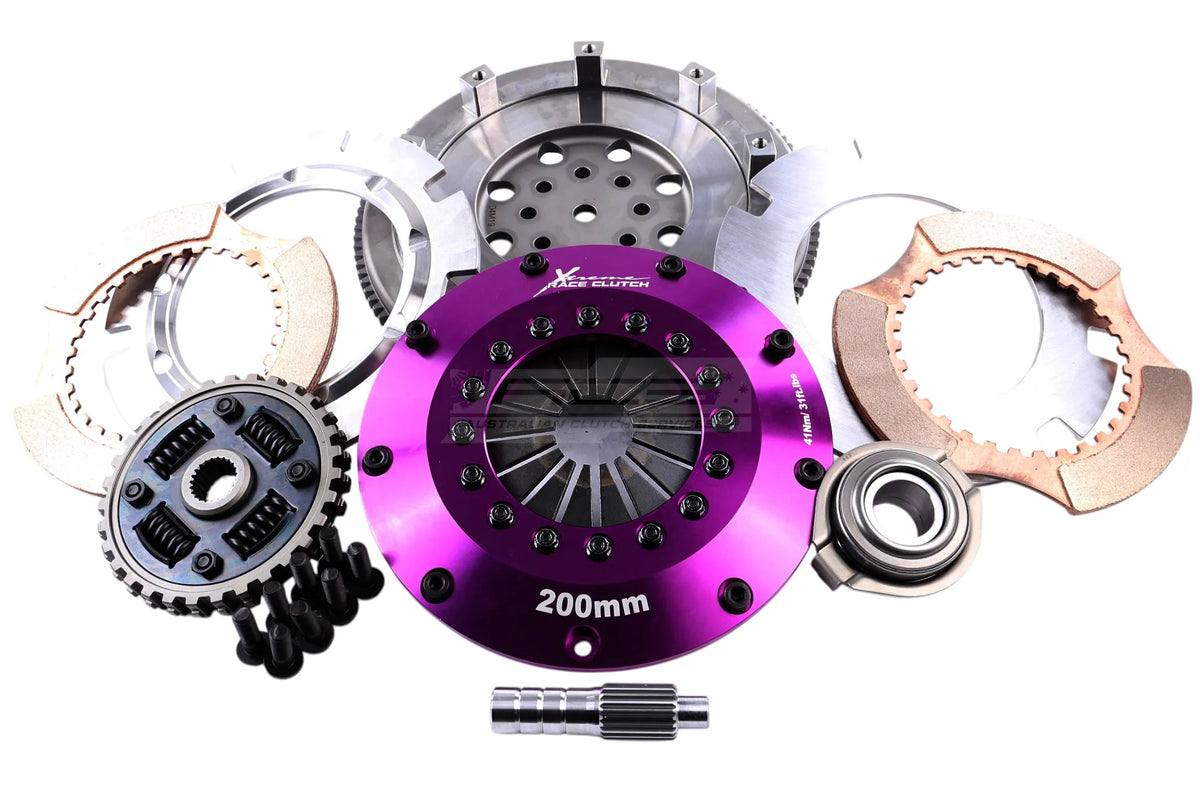 Xtreme Performance - 200mm Sprung Ceramic Twin Plate Clutch Kit Incl Flywheel 1200Nm