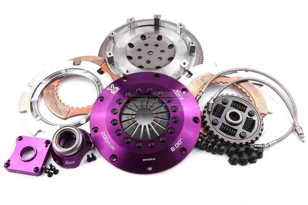Xtreme Performance - 200mm Sprung Ceramic Twin Plate Clutch Kit Incl Flywheel & CSC 1200Nm