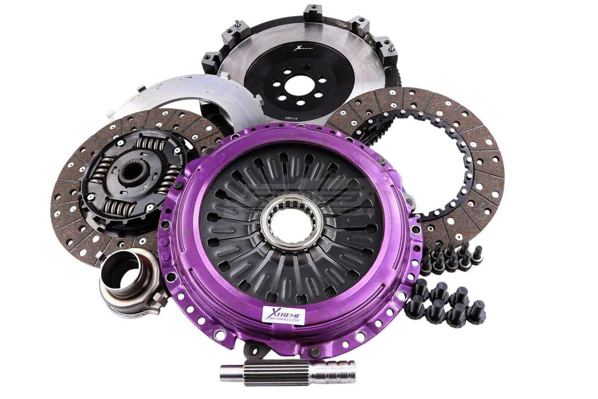 Xtreme Performance - 230mm Sprung hub Organic Twin Plate Clutch Kit Incl Flywheel 1000Nm