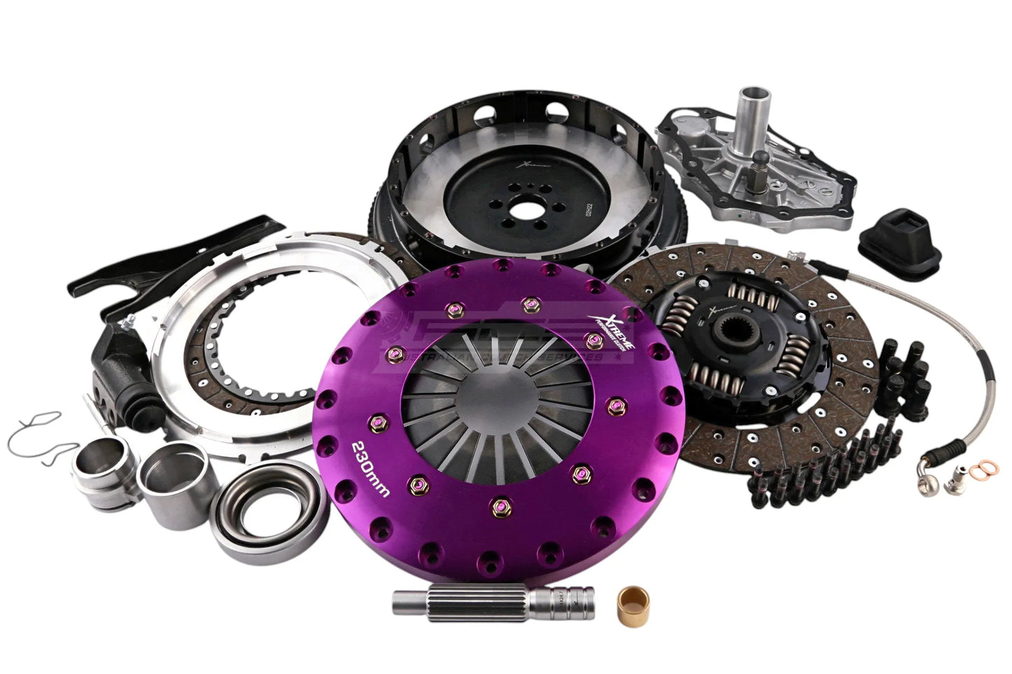 Xtreme Performance - 230mm Sprung hub Organic Twin Plate Clutch Kit Incl Flywheel 1000Nm