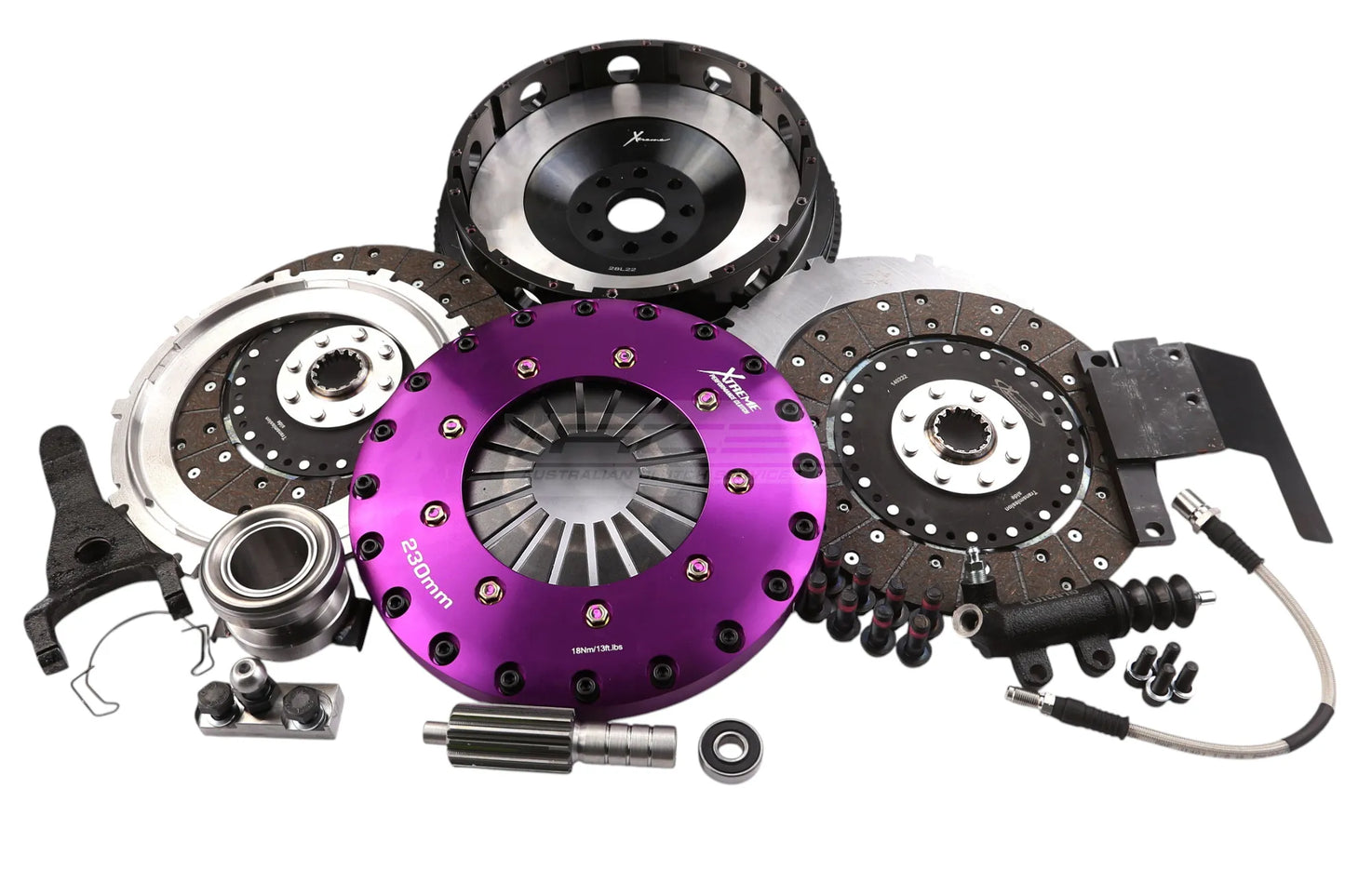 Xtreme Performance - 230mm Organic Twin Plate Clutch Kit Incl Flywheel 1200Nm