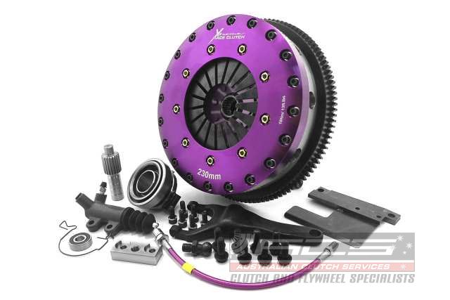 Xtreme Performance - 230mm Rigid Ceramic Twin Plate Clutch Kit Incl Flywheel 1800Nm