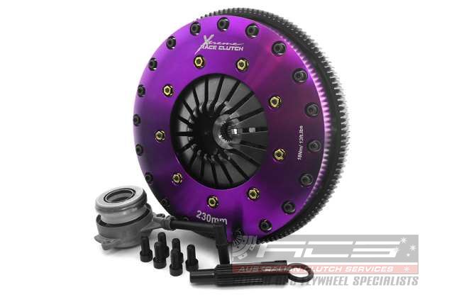 Xtreme Performance - 230mm Rigid Ceramic Twin Plate Clutch Kit Incl Flywheel & CSC 1800Nm (6 bolts)