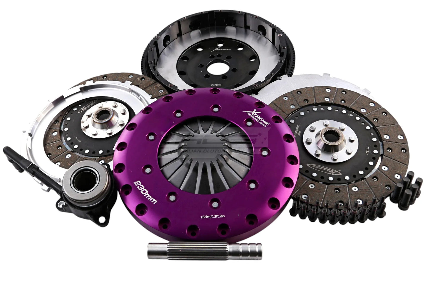 Xtreme Performance - 230mm Organic Twin Plate Clutch Kit Incl Flywheel & CSC 1200Nm (6 bolts)