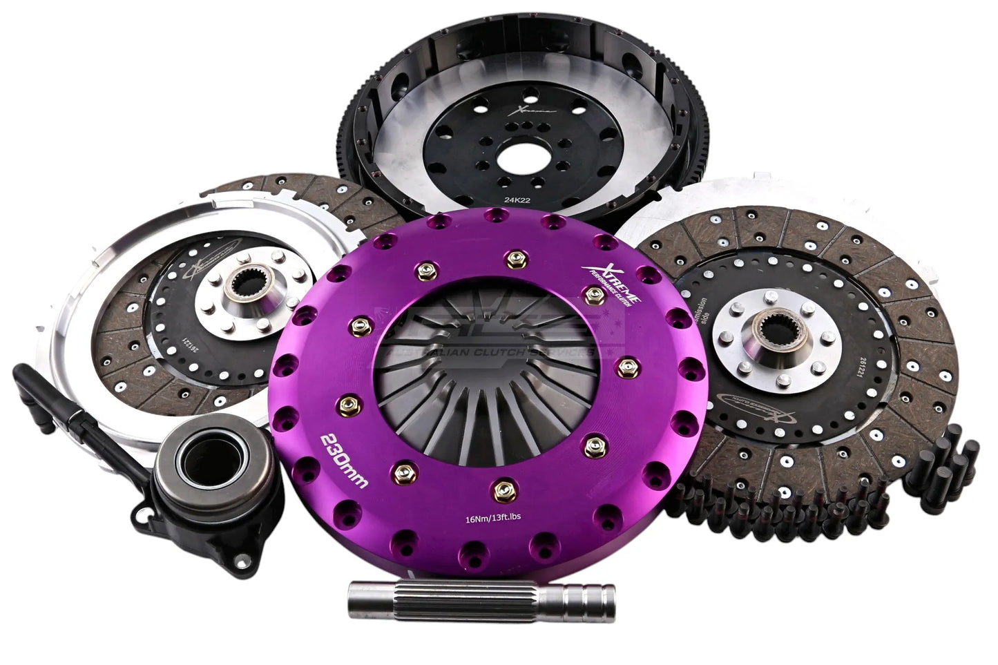 Xtreme Performance - 230mm Organic Twin Plate Clutch Kit Incl Flywheel & CSC 1200Nm (8 bolts)