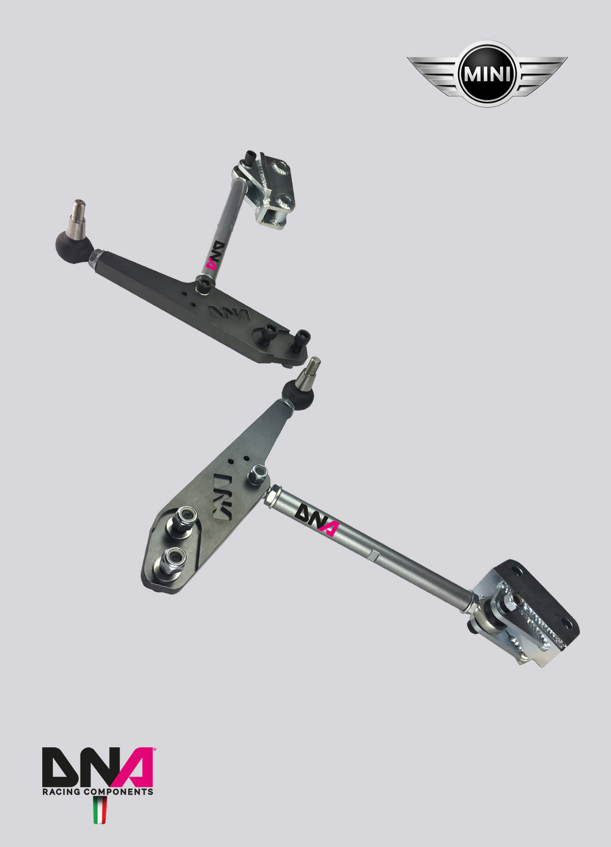 PC0925 Kit trapezi regolabili DNA Racing Mini R55/56/57