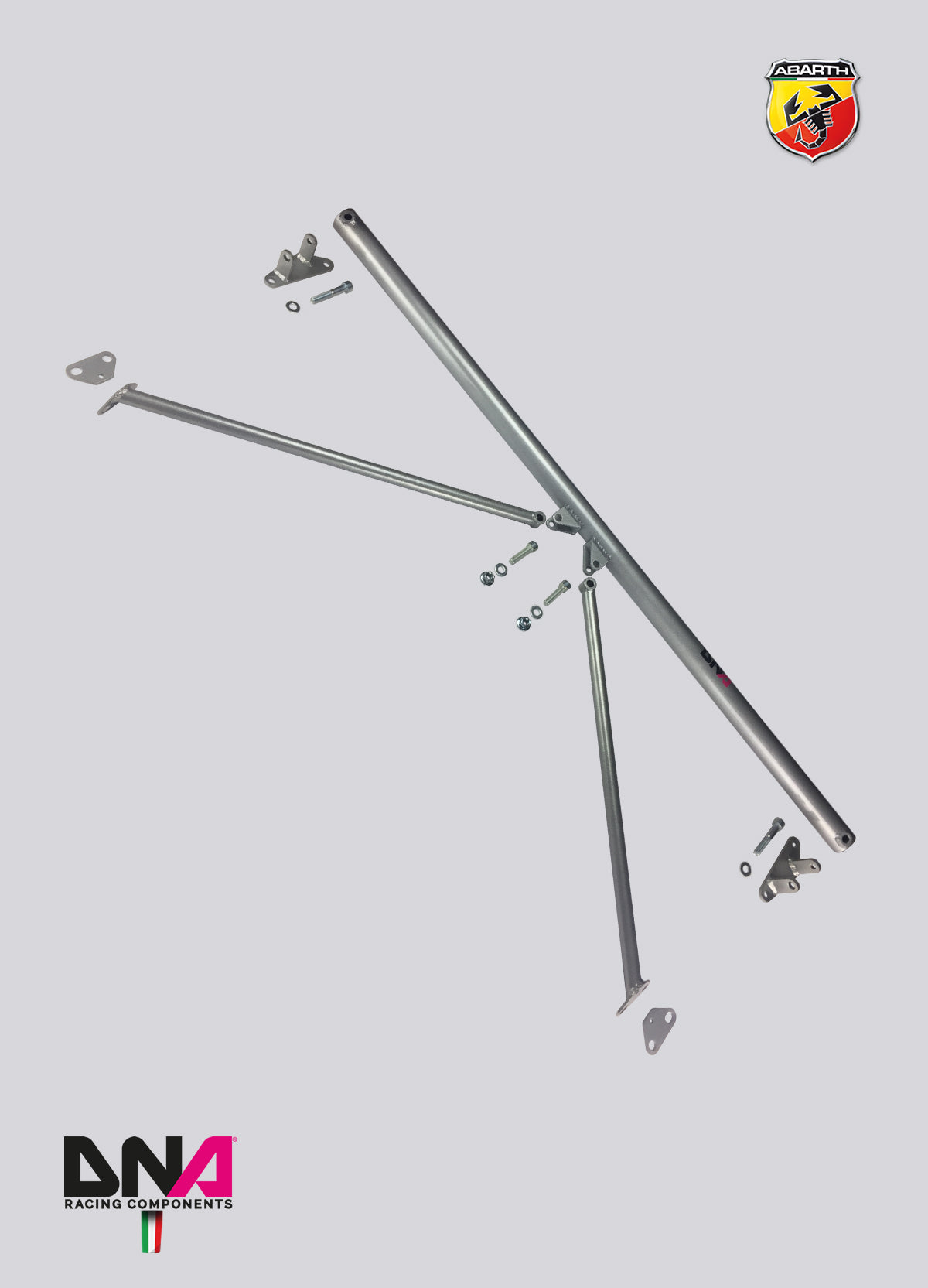PC0945 Kit barra duomi posteriore con tiranti DNA Racing FIAT 500 Abarth