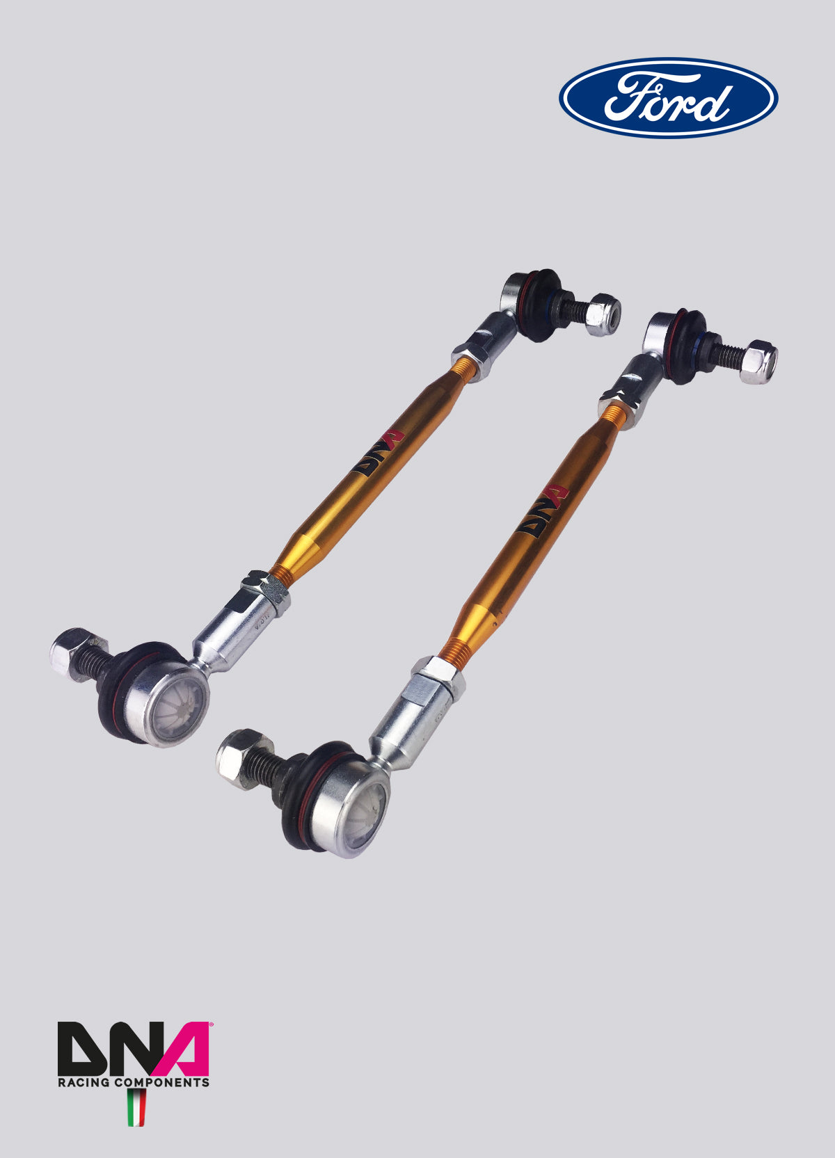 PC1065 Kit tiranti Pro Street barra antirollio anteriore DNA Racing Ford Fiesta VII, Ford Fiesta MkVIII, Renault Clio IV