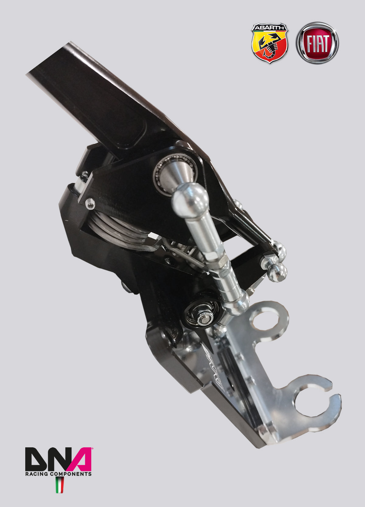 PC1571 Kit torretta cambio regolabile anodizzata nera abarth 500/695