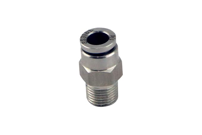 Turbosmart 1/8" NPT Str Pushloc Fitting - SS - 1/4