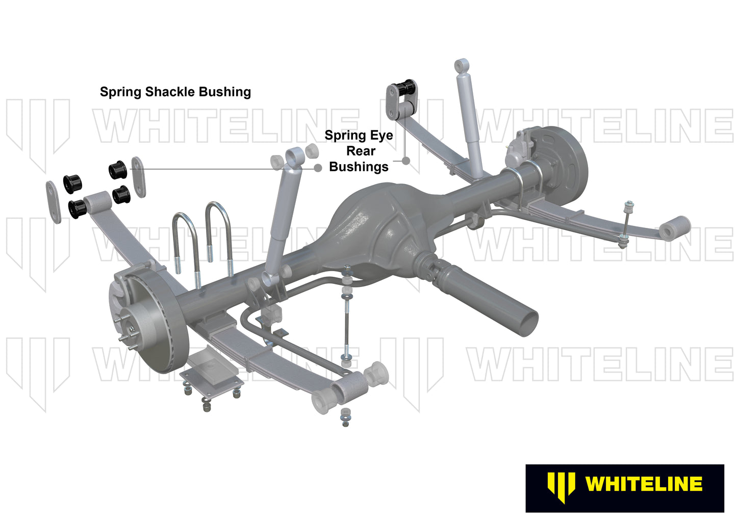 W71078 - Leaf Spring - Rear Eye and Shackle Bushing Kit