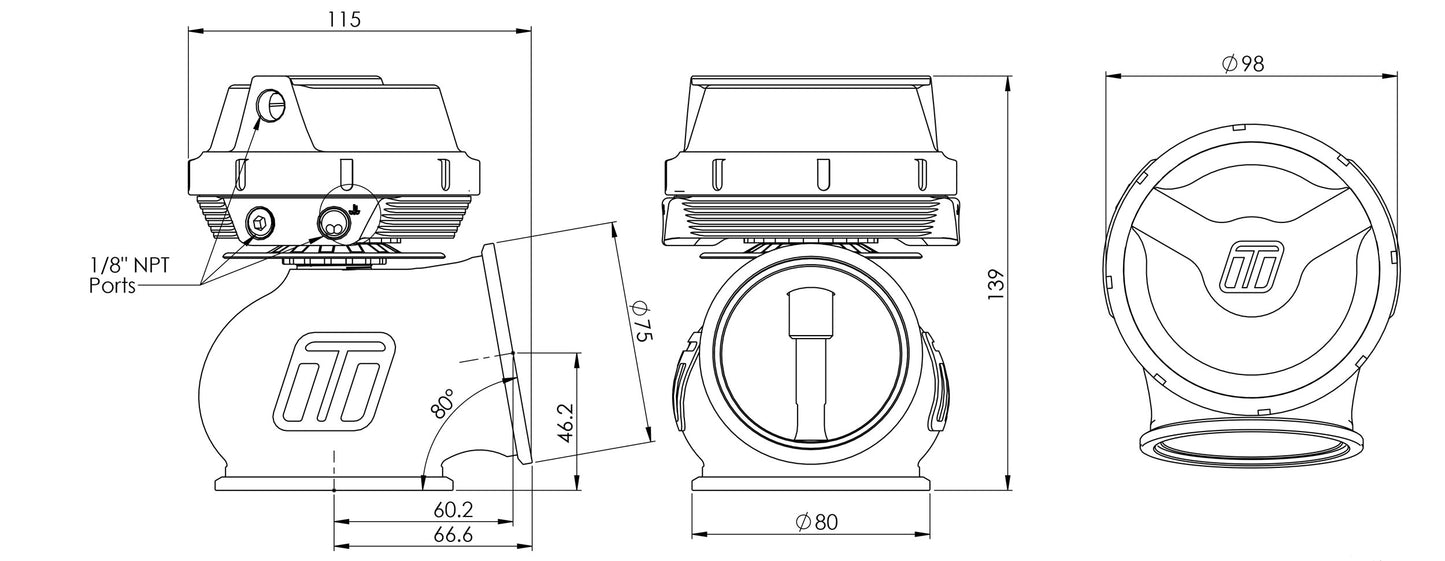 Turbosmart Gen-V WG60 Power-Gate60 14psi Sleeper - img 2