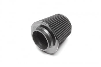TA Technix sports air filter black Ø90mm Universal filter round-conical Filter Ø 155mm/120mm length 125mm with hose clamp + 4 adapter rings with inner flange Ø 60 / 70 / 76 / 85mm without rings = 90m