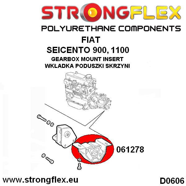 061278A Gearbox mount insert SPORT Sport (Yellow) Fiat Seicento (98-08)