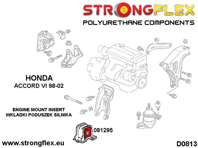 081295A Engine front mount inserts SPORT Sport (Yellow) Honda Accord VI (98-02)
