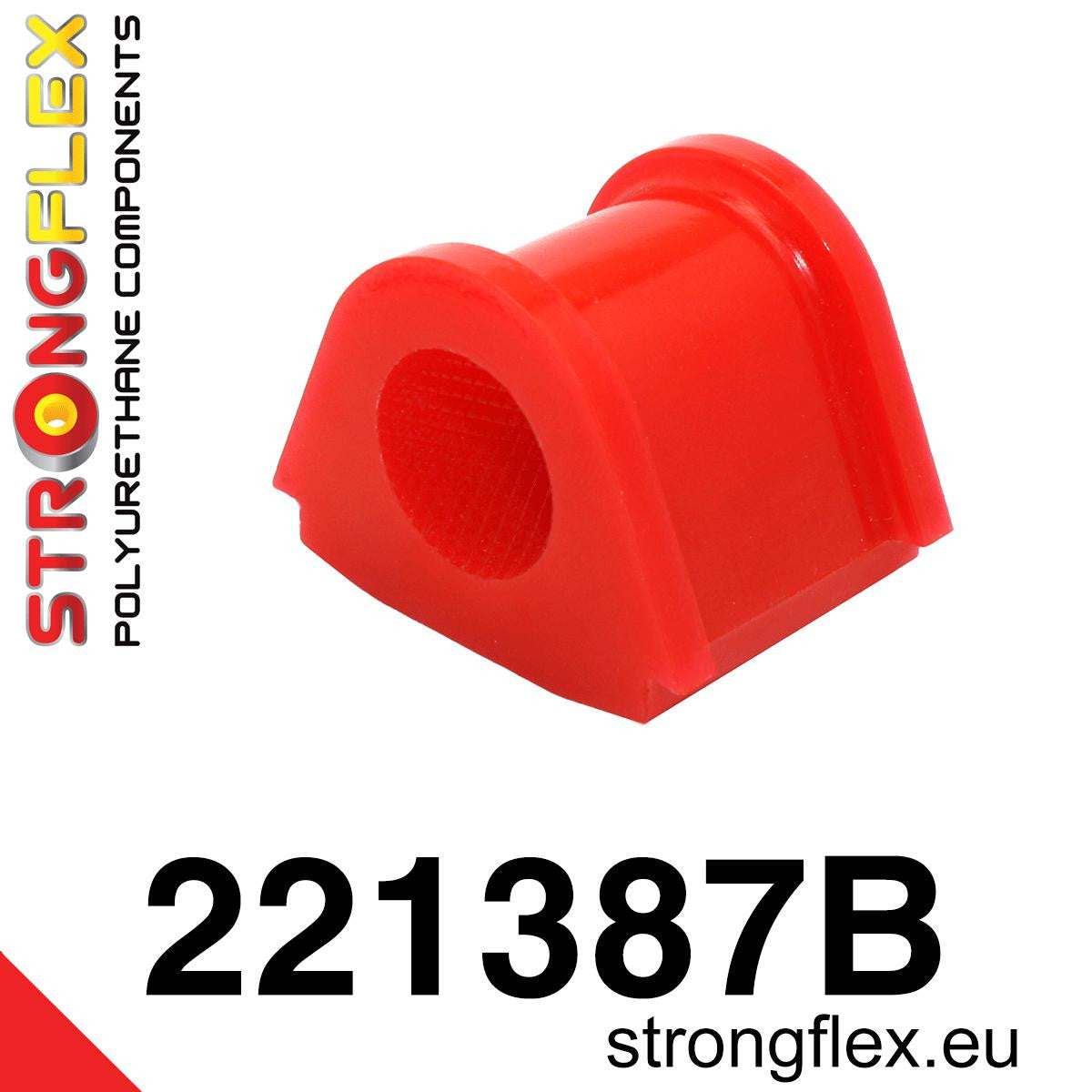 221387B Rear anti roll bar mount inner bush Standard (Red) Volkswagen Golf I (74-93) 17