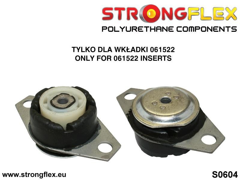 061522A Motor mount inserts SPORT Sport (Yellow) Fiat Cinquecento (91-98)