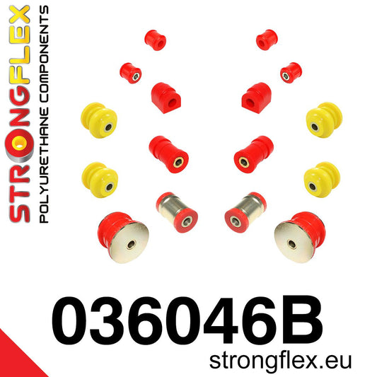 036046B Rear suspension bush kit Standard (Red) BMW Seria 3 III (90-99) E36