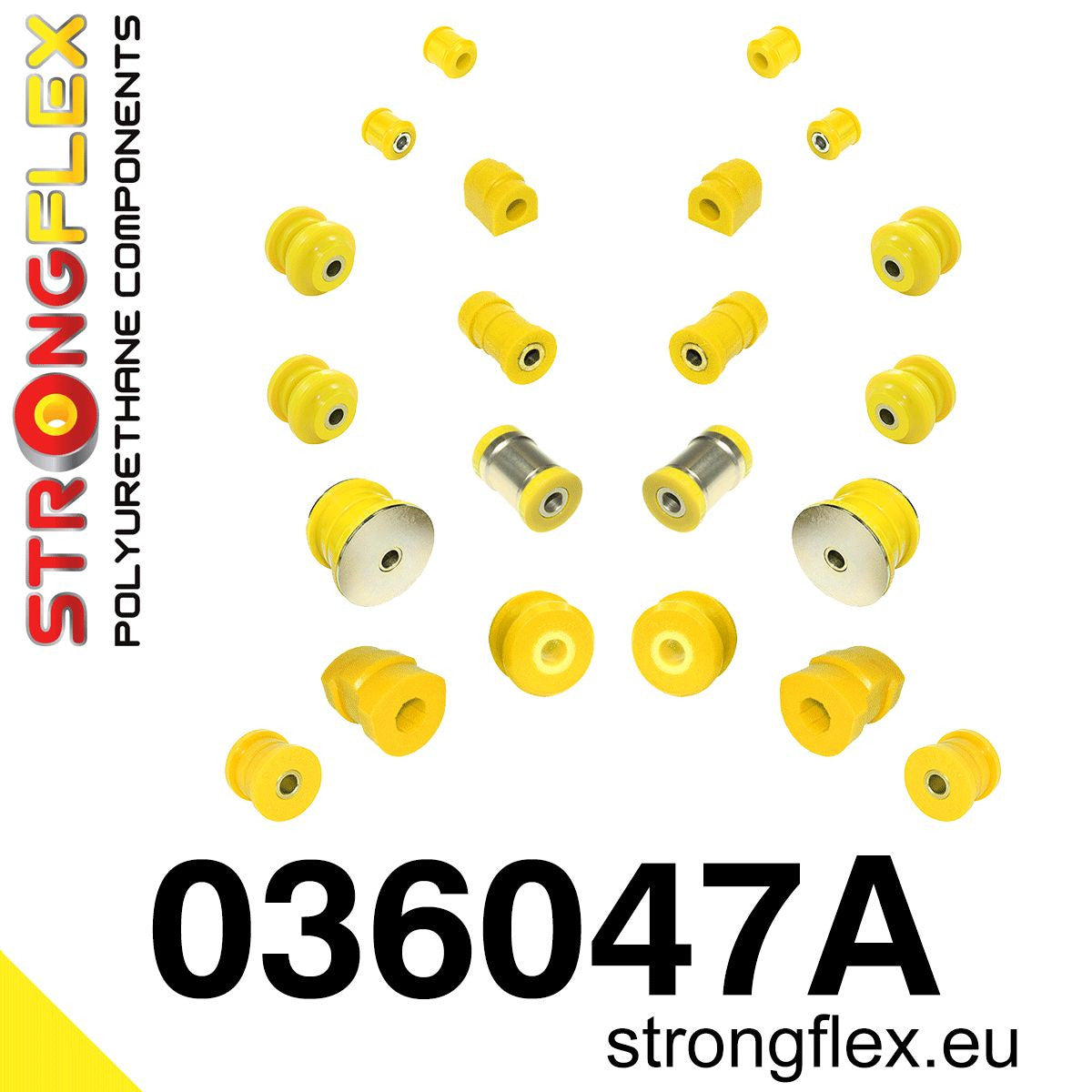 036047A Front and rear suspension bush kit SPORT Sport (Yellow) BMW Seria 3 III (90-99) E36