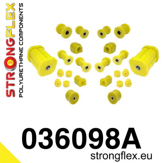 036098A Full suspension polyurethane bush kit SPORT Sport (Yellow) BMW Seria 3 I (75-82) E21