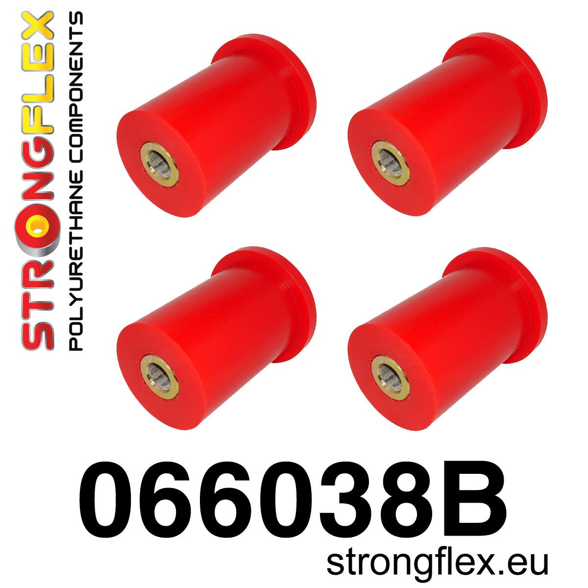 066038B Rear trailing arm bushes kit Standard (Red) Fiat Cinquecento (91-98)