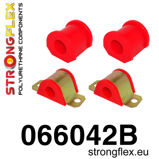 066042B Front anti roll bar bush kit polyurethane Standard (Red) Fiat Cinquecento (91-98)