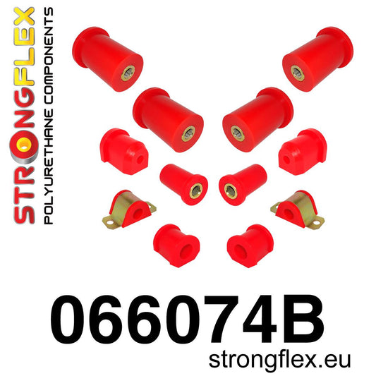 066074B Full suspension polyurethane bush kit Standard (Red) Fiat Cinquecento (91-98)
