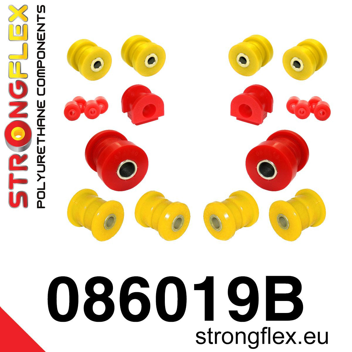 086019B Front suspension bush kit Standard (Red) Honda Civic V (91-95) EG / EH / EJ