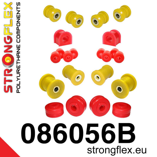 086056B Front suspension bush kit Standard (Red) Honda Civic IV (88-91) EC / ED / EE / EF / EX