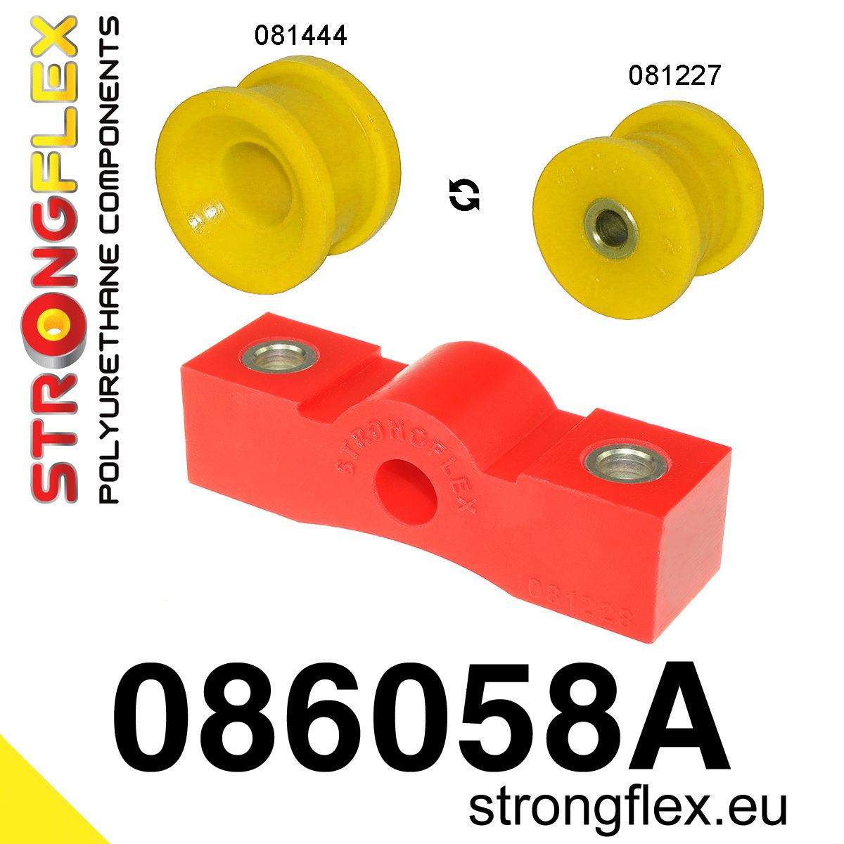 086058A Shift lever stabilizer and extension mounting bush kit SPORT Sport (Yellow) Acura Integra III (93-01) DB6/7/8/9 / DC1/2/4