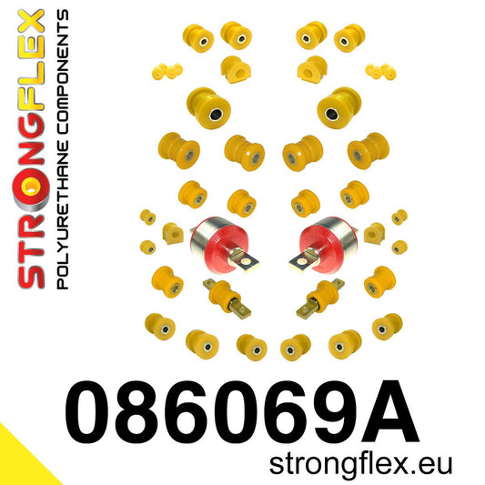 086069A Full suspension bush kit SPORT Sport (Yellow) Honda Civic V (91-95) EG / EH / EJ