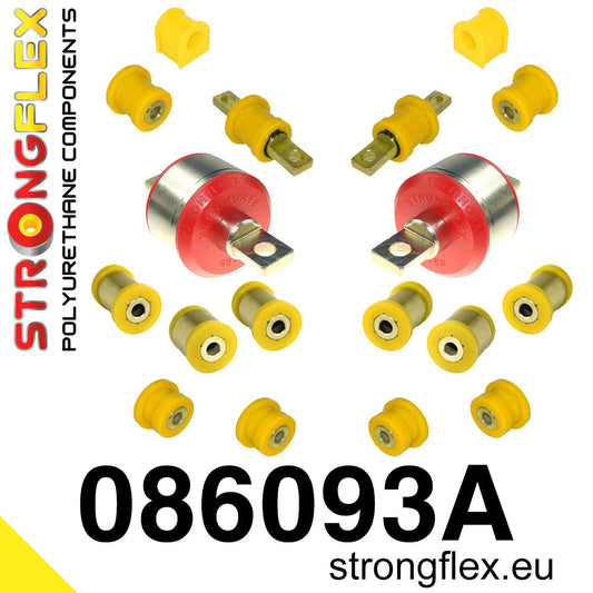086093A Rear suspension bush kit SPORT Sport (Yellow) Honda Civic VI (95-00)