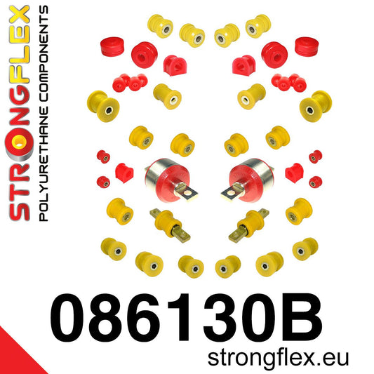 086130B Full suspension bush kit polyurethane Standard (Red) Honda Civic IV (88-91) EC / ED / EE / EF / EX
