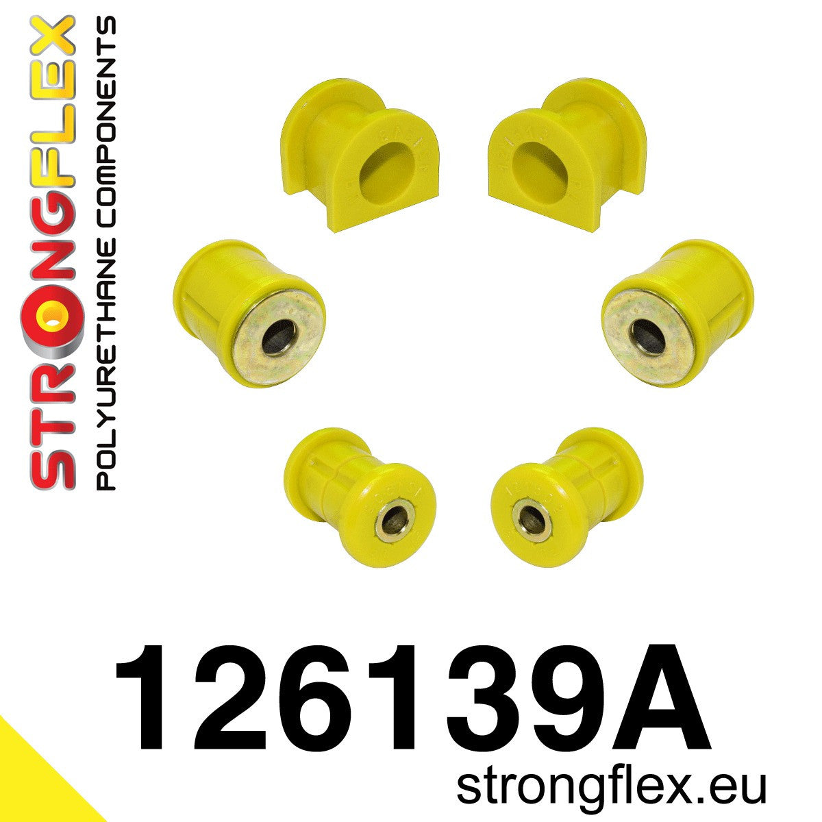 126139A Front suspension bush kit SPORT Sport (Yellow) Mitsubishi Lancer Evolution IV /  V / VI (96-01)
