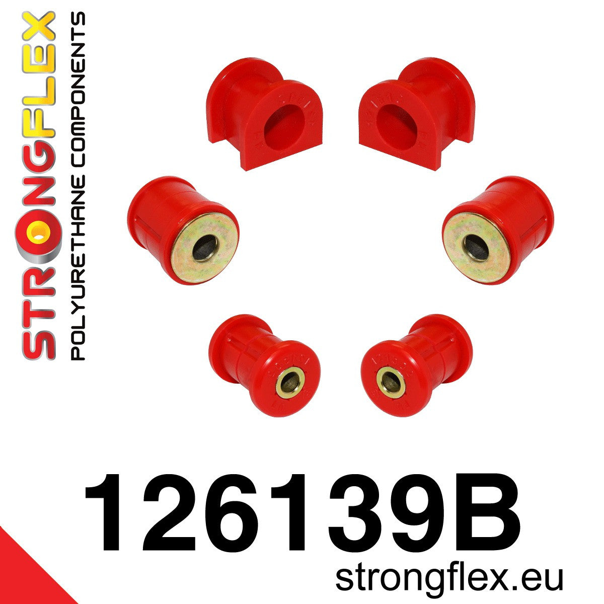 126139B Front suspension bush kit Standard (Red) Mitsubishi Lancer Evolution IV /  V / VI (96-01)