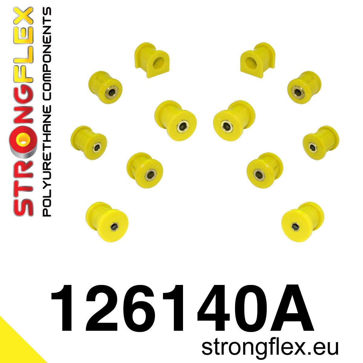 126140A Rear suspension bush kit SPORT Sport (Yellow) Mitsubishi Lancer Evolution IV /  V / VI (96-01)