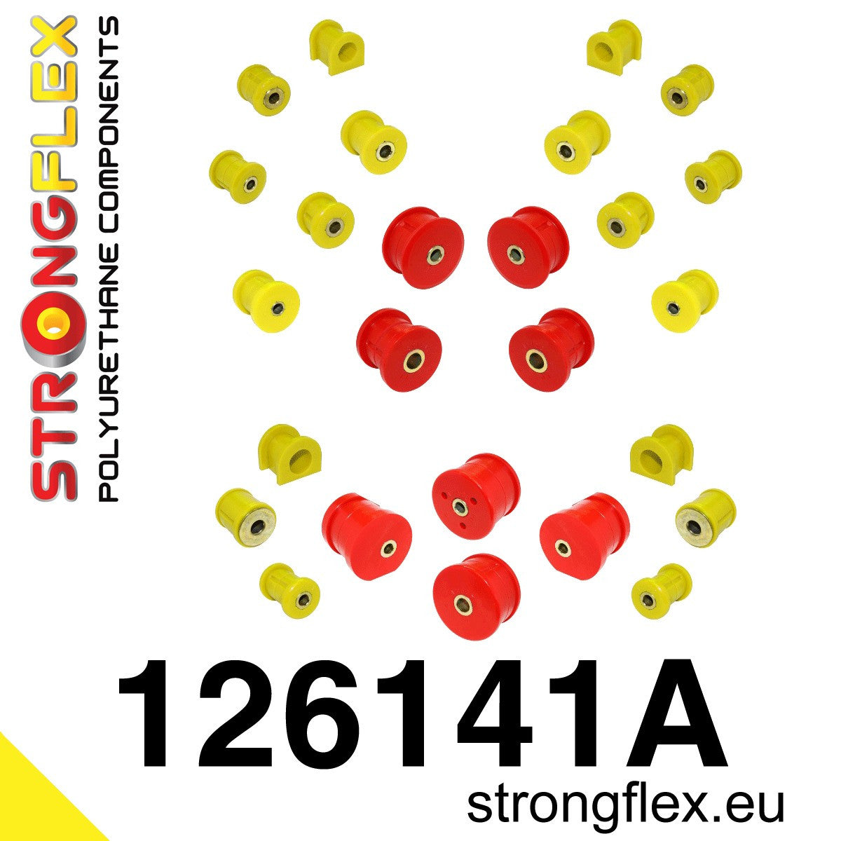 126141A Full suspension bush kit SPORT Sport (Yellow) Mitsubishi Lancer Evolution IV /  V / VI (96-01)
